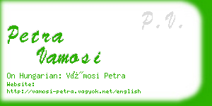 petra vamosi business card